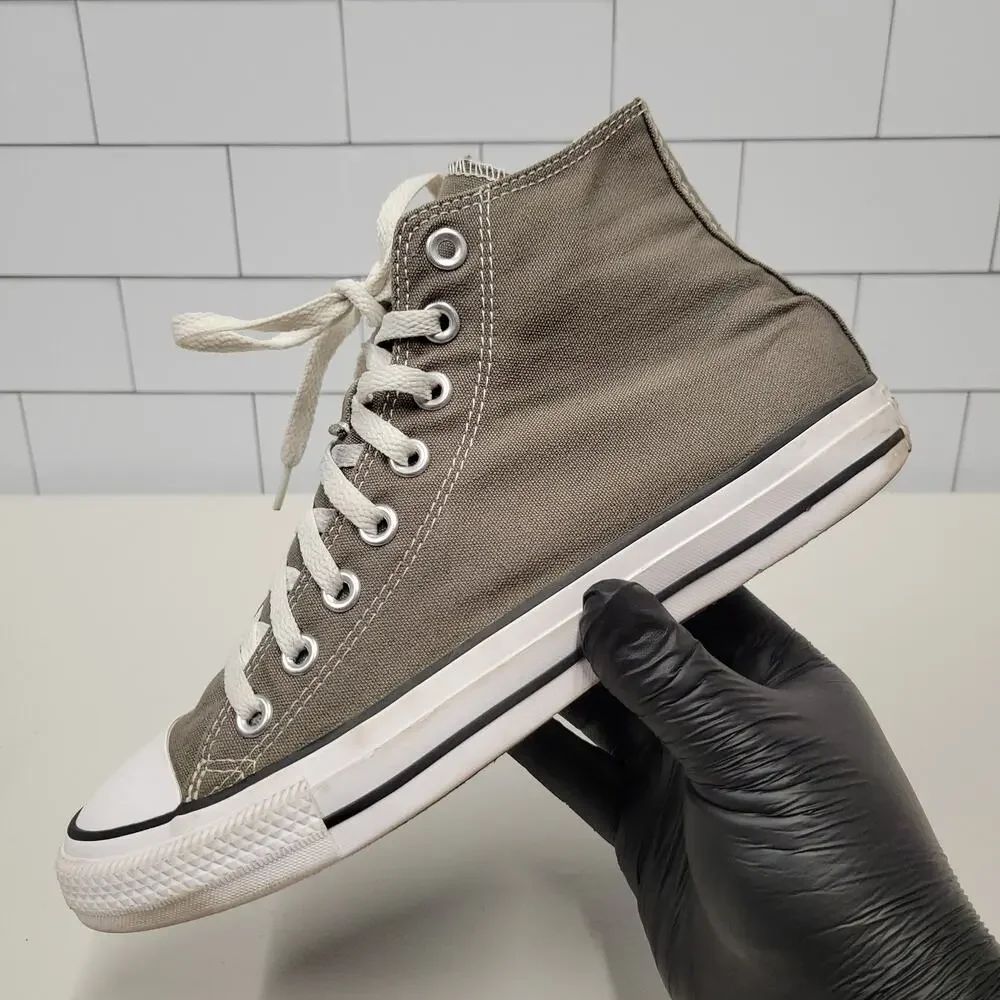Converse Chuck Taylor All Star High Top Gray Canvas Sneakers Mens 7.5 Womens 9.5